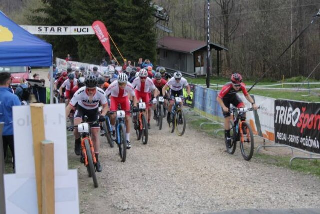 Horský biker M. Ulík boduje