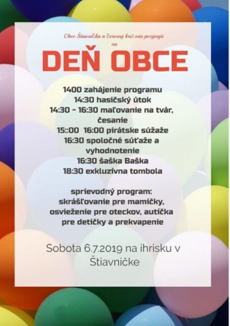 DEŇ OBCE ŠTIAVNIČKA
