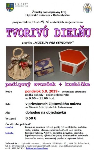 MÚZEUM PRE SENIOROV: PEDIGOVÝ ZVONČEK A KRABIČKA