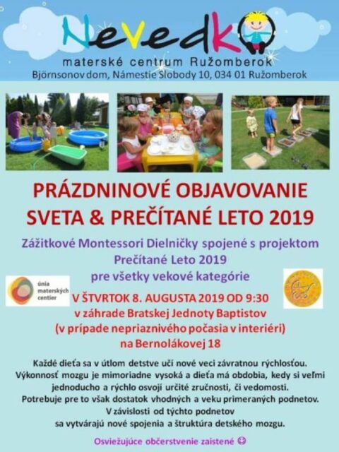 PRÁZDNINOVÉ OBJAVOVANIE SVETA & PREČÍTANÉ LETO 2019