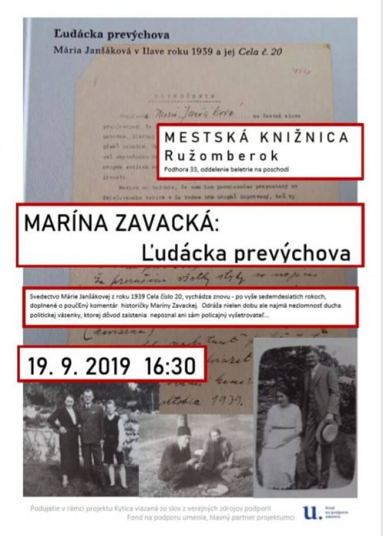 MARÍNA ZAVACKÁ: ĽUDÁCKA PREVÝCHOVA