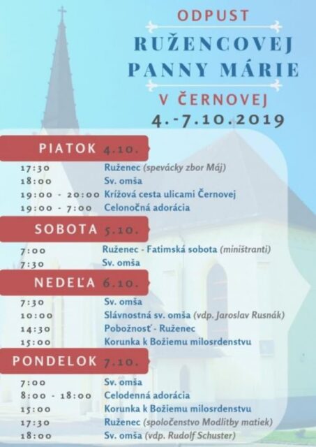ODPUST RUŽENCOVEJ PANNY MÁRIE