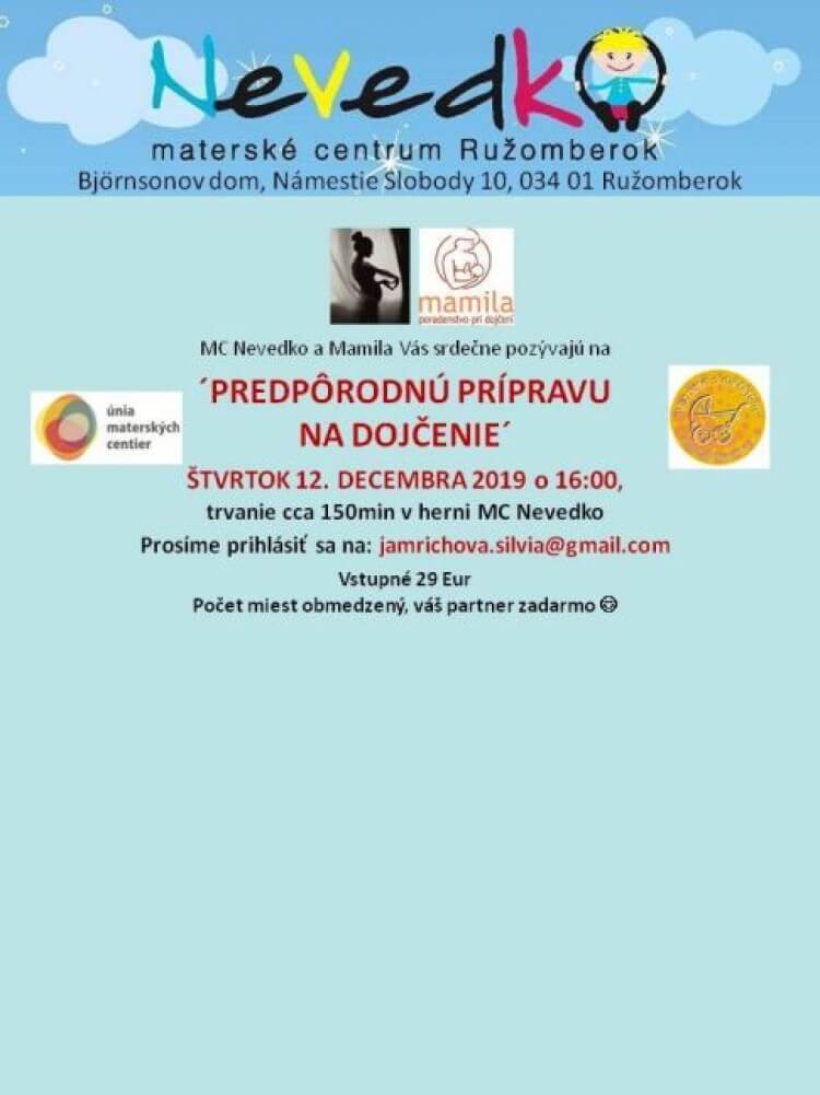 PREDPÔRODNÁ PRÍPRAVA NA DOJČENIE