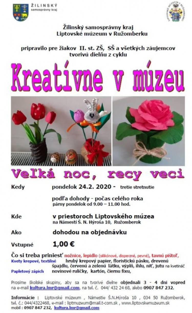 KREATÍVNE V MÚZEU: VEĽKÁ NOC, RECY VECI