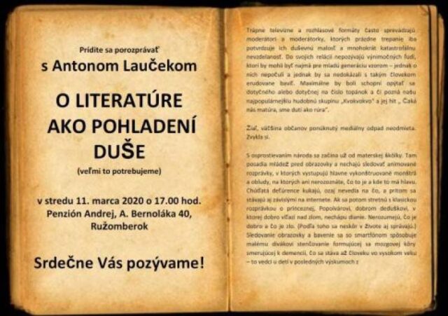 O LITERATÚRE AKO POHLADENÍ DUŠE