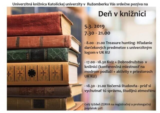 Užite si večernú atmosféru Univerzitnej knižnice, zabavte sa pri kvíze a zažite treasure hunting