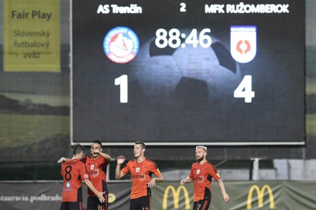 MFK Ružomberok zvíťazil v Trenčíne 4:1