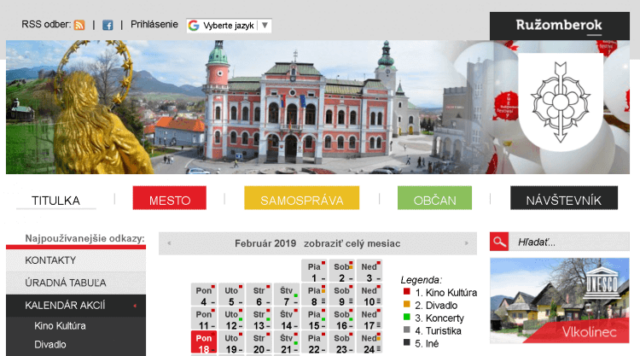 Mesto Ružomberok bude mať nový web