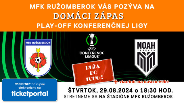 Pozvánka na Konferenčnú ligu: MFK Ružomberok - FC Noah