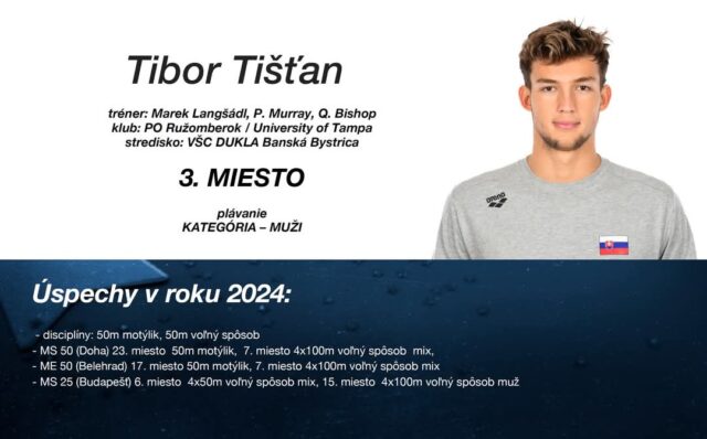 T. Tišťan tretí najlepší plavec pod Tatrami