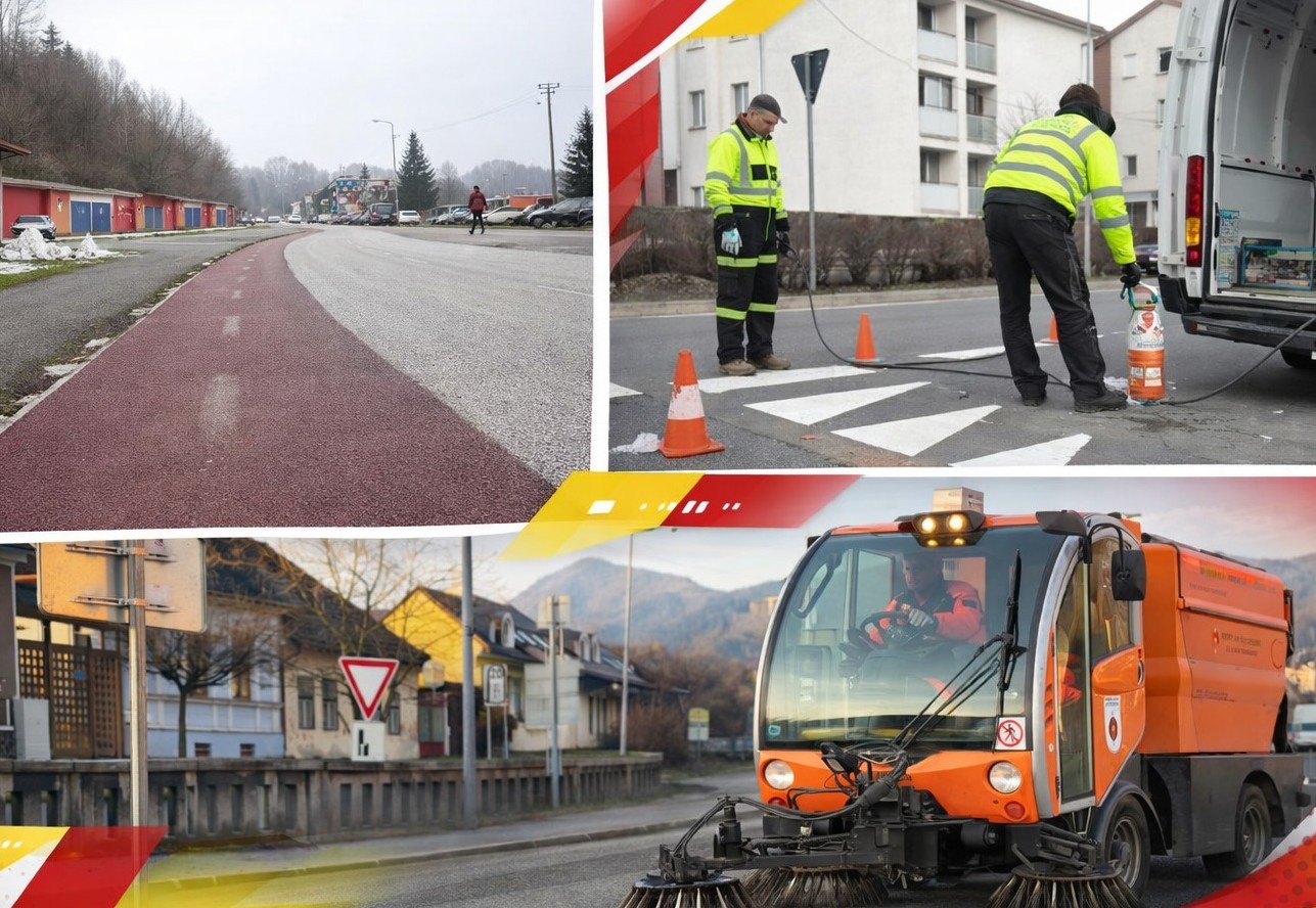 V Ružomberku vyfarbia cyklochodník. Vodiči všímajte si zmeny