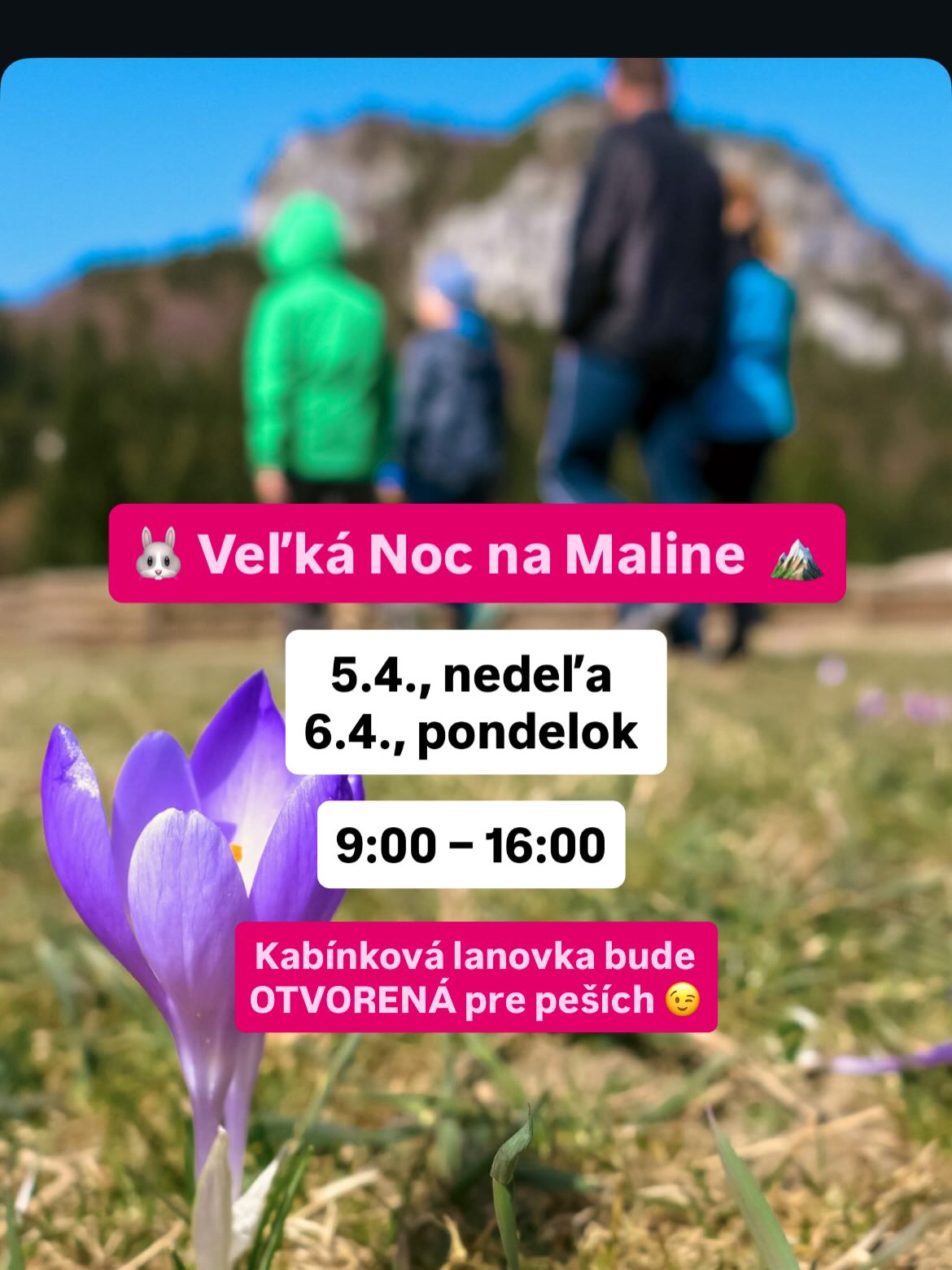 Pozvánka na jarný výlet lanovkou na Malinô Brdo