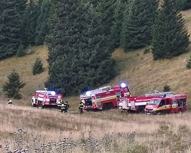 Požiar vo Veľkej Fatre medzi Smrekovicou a Skalnou Alpou
