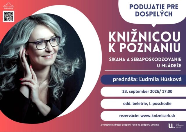 Šikana a sebapoškodzovanie u mládeže: Prednáška v Mestskej knižnici Ružomberok
