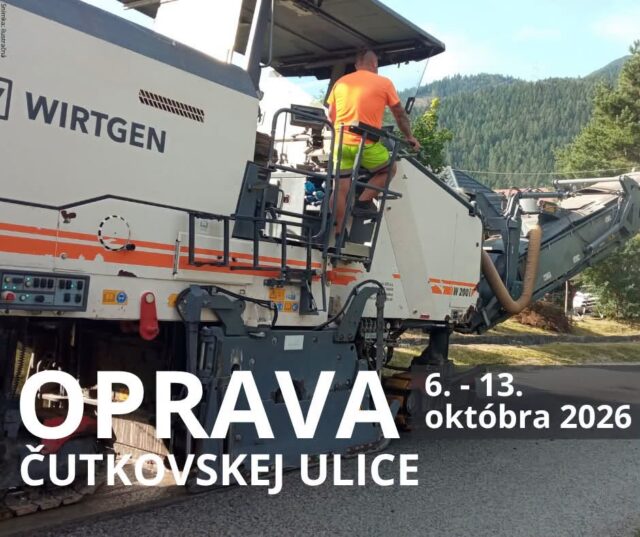 Čutkovskú ulicu čaká rozsiahla oprava, v niektoré dni bude uzatvorená